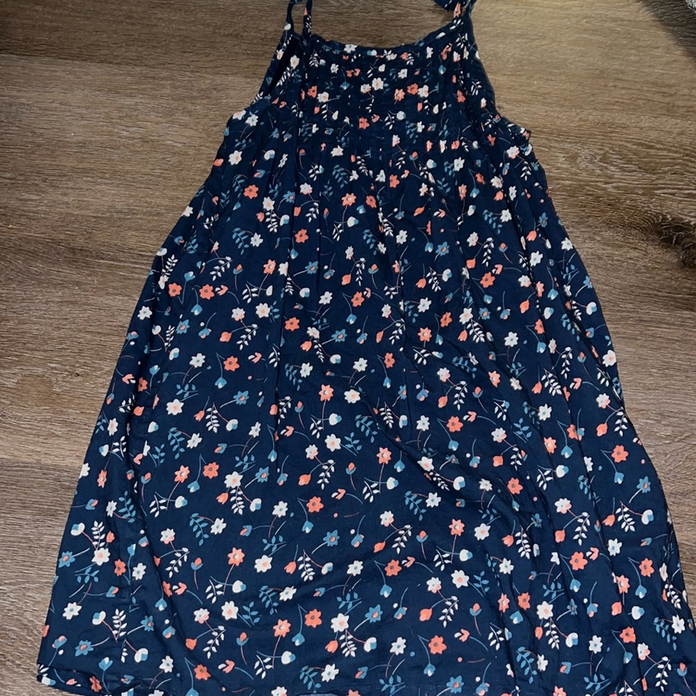 Navy floral dress by best world size 9/10 VGUC